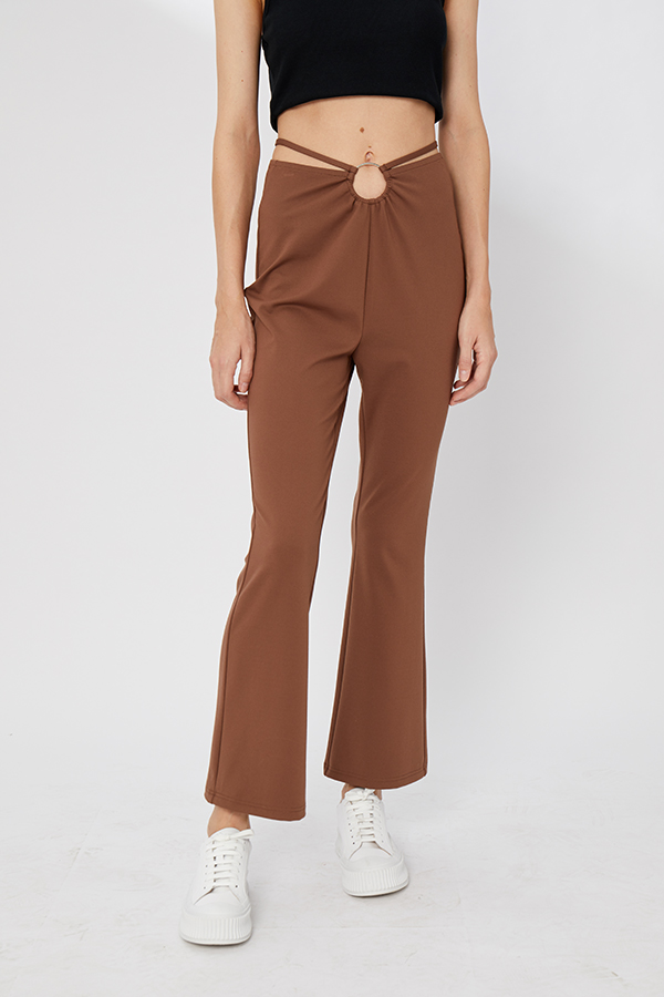 Dearadh Ponte Pants Flared waist Ruched