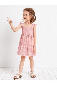Roztomilé dievčenské šaty s bodkovaným volánom