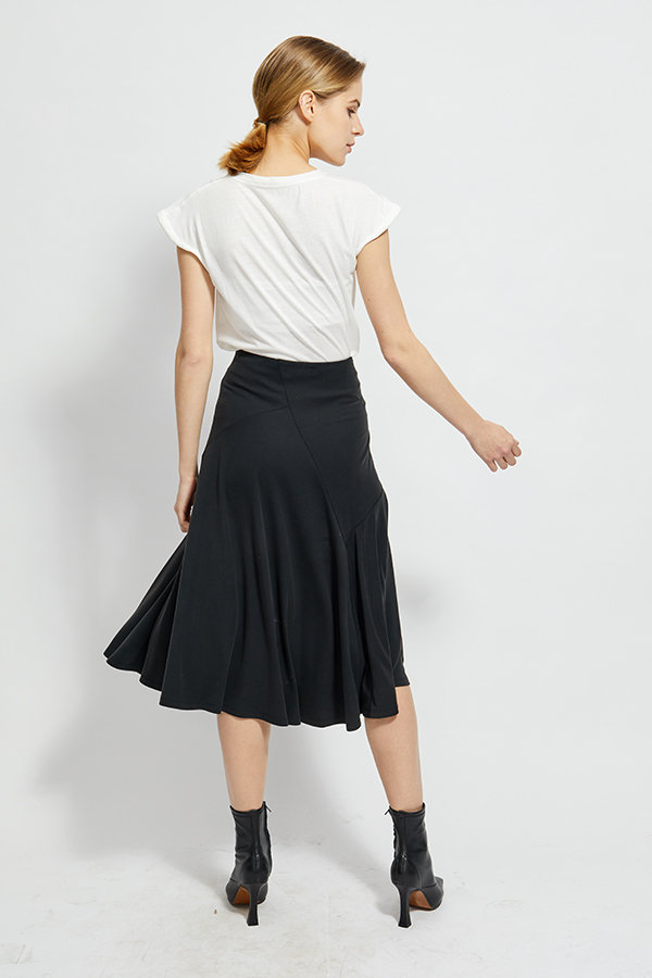 Elegantní nepravidelná designová sukně s vysokým pasem