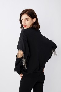 Top de jogging French Terry Hollow Out Tassel