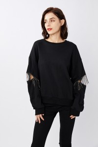 French Terry ṣofo Jade Tassel Jogging Top