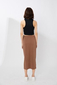 Modal Hollow Out Lace Up Waist Design Skirt Yowongoka