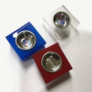 Custom Veleprodajna prozirna prozirna zdjelica za kućne ljubimce Akrilne zdjelice za mačke i pse, stalak za hranjenje