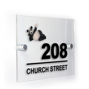 Personalized Custom House Shaped Number Name Road Plaques Acryl Door Sign