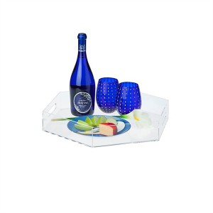 Ronde Plexiglas Barware Holder Tropiese Akriel Cocktail Glasware Skinkbord