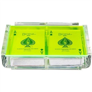 Neon Green Lucite Gift Set Kaxxa Playing Card Set Acrylic Case
