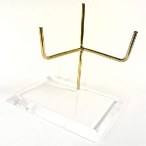 Base acrilica Petra Stand Espositore Museu Clear Lucite Mineral Display Stand Cavalet