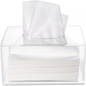 คริสตัลหรูหราพลาสติกร้านอาหารโรงแรมสำนักงานบ้านตารางอะคริลิกล่องใส่กระดาษทิชชู่เช็ดปากตู้