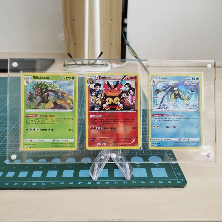 1 × 3 Yakajeka Kadhi Ratidza Case Frame Acrylic Sports Trading Cards Collectibles Organiser Decor Stand Lucite