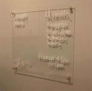 Blank Memo Table Fahazarana mazava birao mitsinkafona Message Note Board To do List Wall Black Acrylic Dry Dry Famafana Board
