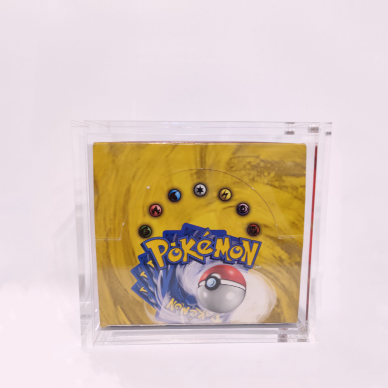 personalizzat bl-ingrossa l-ewwel edizzjoni slab acryl elite trainer karta kmiem wiri każ akriliku Pokémon booster kaxxa protettur kaxxa