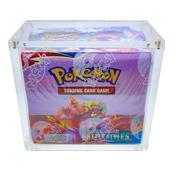 קופסת תצוגה אקרילית ל-Pokemon Evolutions Booster Card Packs קופסא ויטרינה עם מכסה מגנטי