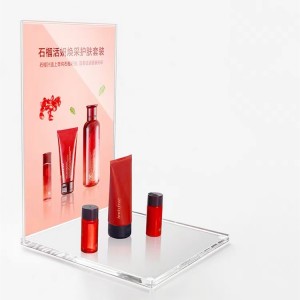 Ukuran custom nyieun parfum puteran dewan lanté kosmetik nangtung rak toko layar acrylic ngarah iklan tampilan stand