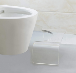 Амазон Хот Сале Цустом Цлеар Мала пластична акрилна тоалетна столица која се може сложити за мале седеће