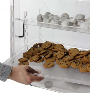 Kedai Kek Bakeri Kotak Tetingkap Jelas Tersuai Kotak Penyimpanan Makanan Akrilik Bread Cookie Cupcake Donut Display Case