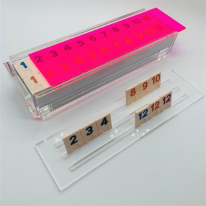 Mesas em branco de sublimação higgs personalizadas, caixas de dominó grandes duplas seis conjunto de jogos de dominó em acrílico preto