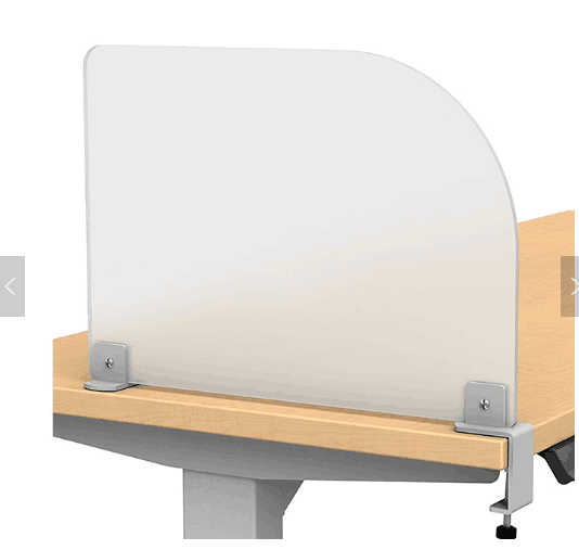 Панел за приватност на работната површина Замрзнат акрилен отстранлив разделник на работната маса со стегач