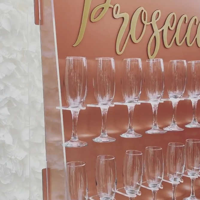 пластична декорација Партија prosecco ѕиден шампањ стакло кристал цена флејта проѕирен акрилен шампањ ѕиден држач за свадба