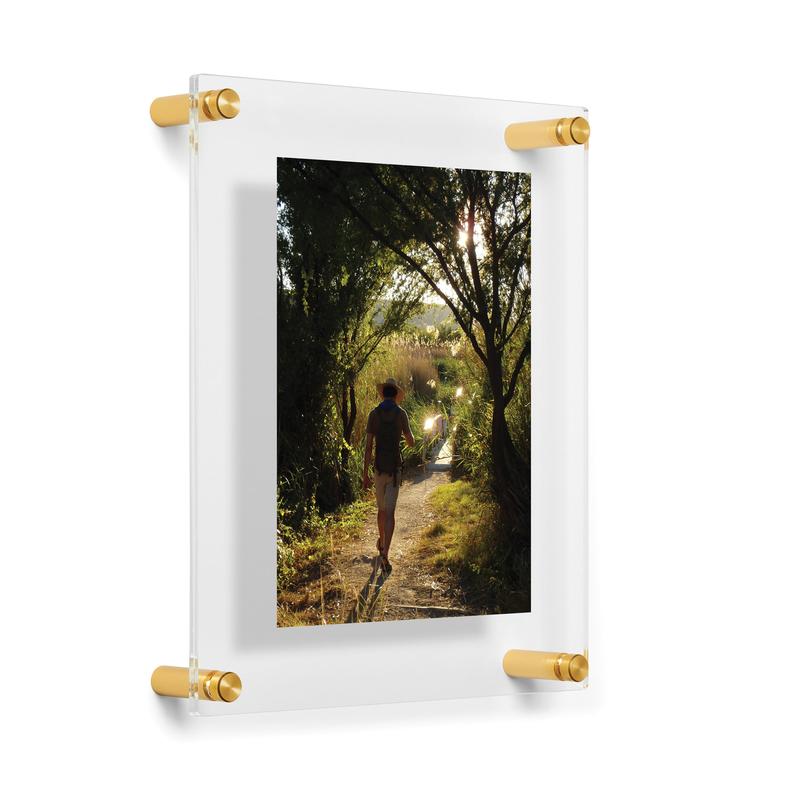 מסגרות תמונה מרחפות באקריליק 8.5×11 אינץ' מסגרת תמונה פרספקס עם חומרה זהב