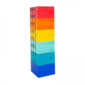 Plexiglass Tradizionale Stacking Tumbling Tower Acrilica Block Building Tower Game Lucite Jumbling Tower