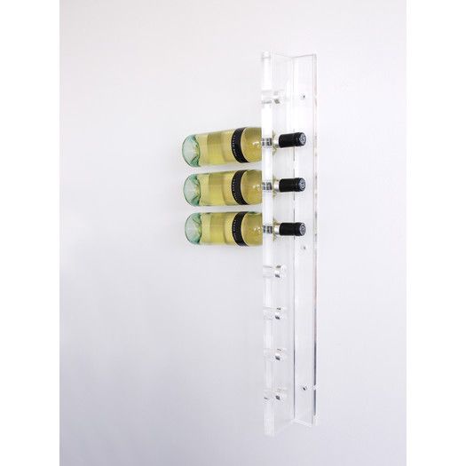 Висококвалитетна Полица за виски за шишиња од проѕирно акрилно вино на ѕид