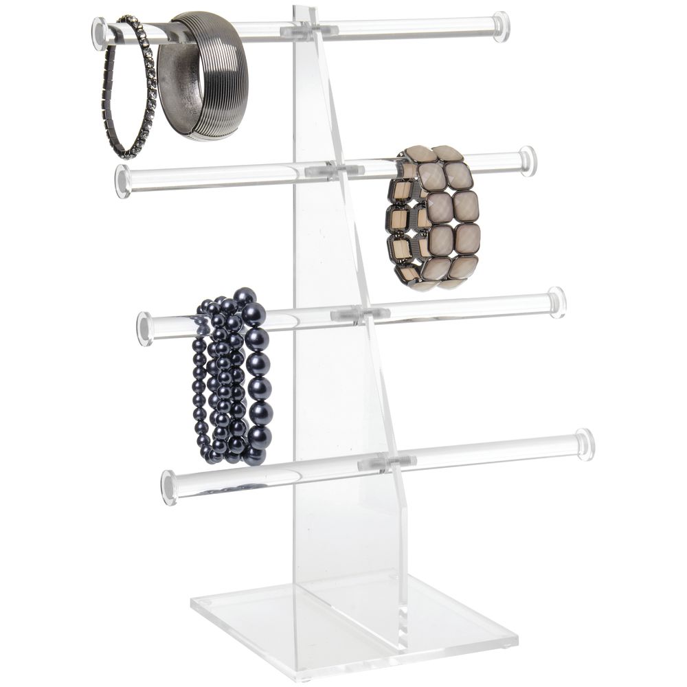 4 Saffi 3 Saffi ċari akriliċi Bracelet Display Stand Watch Display Stand Jewelry Display Rack
