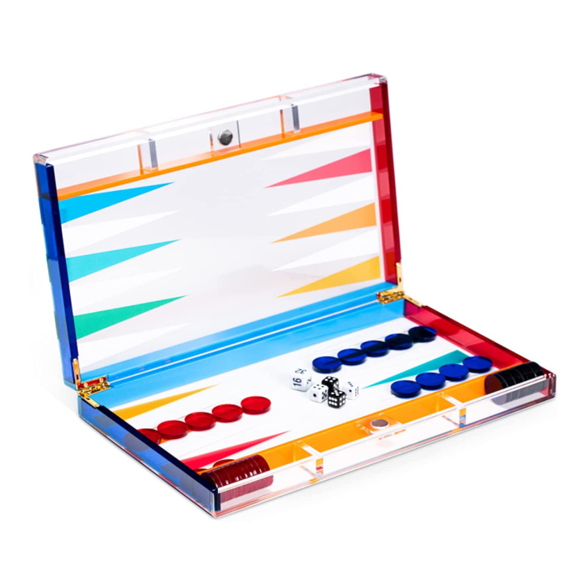 Custom lucite monopoli ludo papan potongan maker scrabble developmental atikan barudak akrilik backgammon set kaulinan pikeun kids