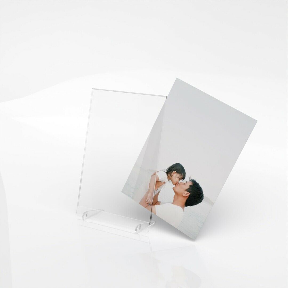 מסגרת תמונה אקרילית ברורה מלוטש 6×4 7×5 8×6 מחזיק שלט שולחן עצמאי