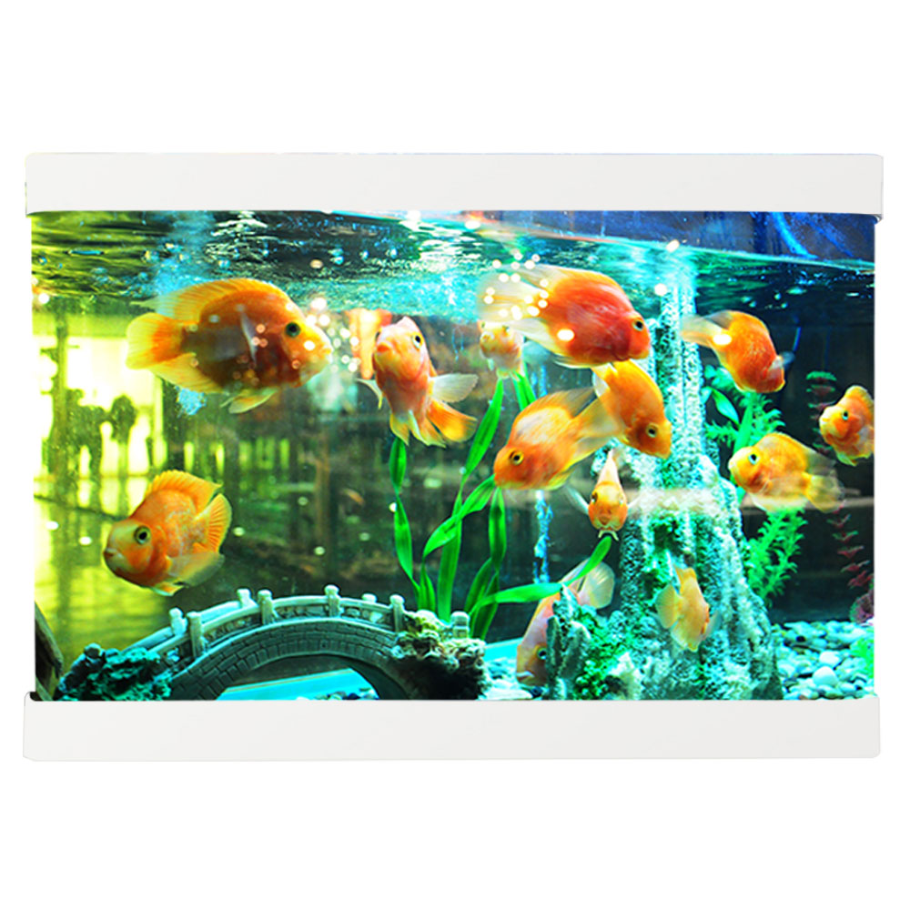 Desktop Plexiglass Acrylic Aquariums & Asesoris Tangki Lauk Kalayan Saringan Cai Tangki Pompa Udara sareng Lampu Led Pikeun Dekorasi Imah