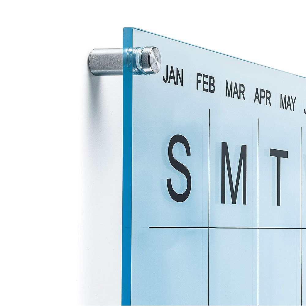 Nagykereskedelmi Egyedi átlátszó akril naptár nyomtatás ingyenes design akril naptár falra
