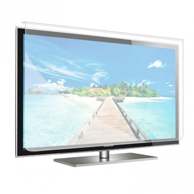 Protetor de tela de TV de acrílico transparente antirreflexo para TV PC