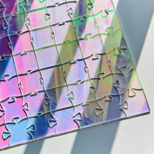 अनुकूलन इंद्रधनुष रंग एक्रिलिक शैक्षिक खेलौना Jigsaw Puzzle
