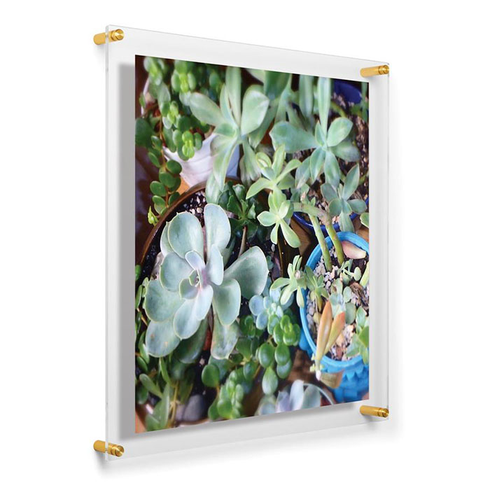 Lucite Plexiglass Clear Crystal Poster Onetsani Sandwichi Acrylic Wall Mounts Photo Frame