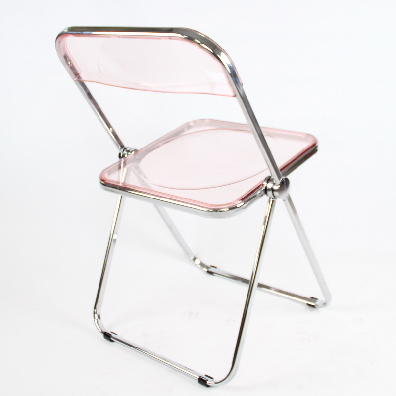 Dobrej jakości meble domowe akrylowe krzesło składane krzesło do salonu krzesło do jadalni z metalem