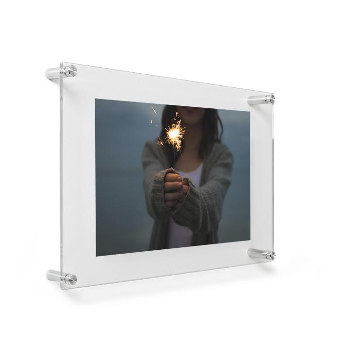 एक्रिलिक A4 वाल माउन्ट गरिएको फोटो फ्रेम Plexiglass वाल ह्याङ्गिङ एक्रिलिक फ्रेम
