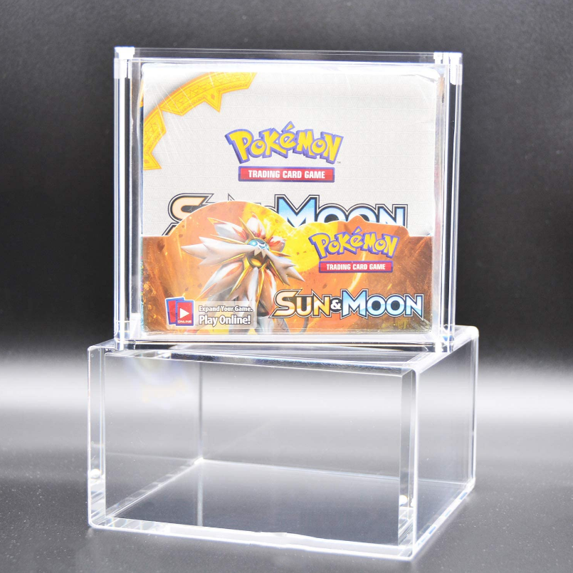аптовыя індывідуальныя пакеты first xy evolutions 1st edition trade cards shining fates real Clear Acrylic Pokemon Booster Box case