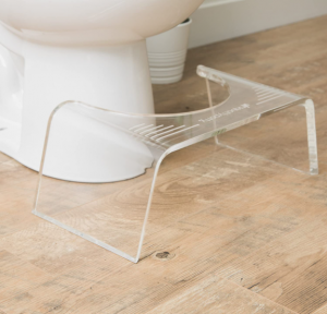 Жешка продажба на Амазон Прилагодена чиста, мала седечка пластична столица за тоалет со чекори
