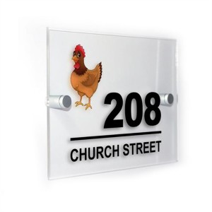Nombre personalitzat en forma de casa personalitzada Plaques de carretera Plaques de cartell acrílic de la porta