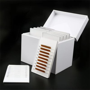 scatola di estensione in plastica pinzette strisce per ciglia vassoio custodia espositore supporto per organizer per ciglia in acrilico trasparente