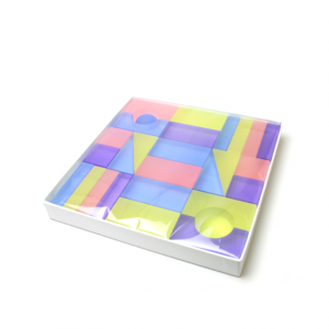 Toptan özel şekil blokları Çocuklar için akrilik geometrik oyun