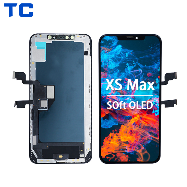 តម្លៃលក់ដុំរបស់រោងចក្រ TC ការជំនួសអេក្រង់ Oled ទន់សម្រាប់ iPhone XS max Display
