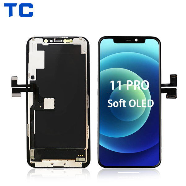 IPhone 11 Pro Display විශේෂාංගී රූපය සඳහා TC Soft OLED තිර ප්‍රතිස්ථාපනය