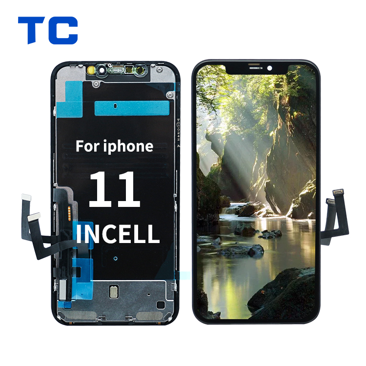 រោងចក្រលក់ដុំសម្រាប់ iPhone 11 ក្រុមហ៊ុនផ្គត់ផ្គង់អេក្រង់ LCD INCELL ជាមួយផ្នែកតូចៗ និងបន្ទះដែកដែលមានលក្ខណៈពិសេស រូបភាព