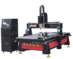 China wholesale Router Engraving Machine Cnc Manufacturers –  TEM1325 woodworking cnc router 1325 3d 4 axis wood MDF plate cutting machinery with vacuum and dust collector system – Tekai