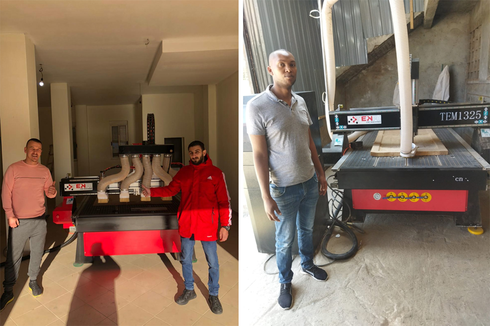 Kosovo e Kenia conseguiron o enrutador CNC económico para facer mobles de madeira TEM1530-5H TEM1325