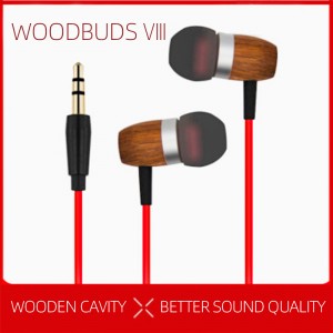 Woodbuds VIII wired 3.5mm wooden earphone