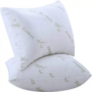 Venda por xunto de tecido de punto de colchón con patrón de bambú branco Protector de almofada impermeable para roupa de cama