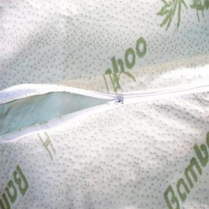 Bejgħ bl-ingrossa White Bamboo Pattern saqqu innittjat drapp Waterproof Pillow Protector għall-friex