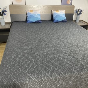 Chinese factory mattress fabric mataas na kalidad dark grey knitted T515