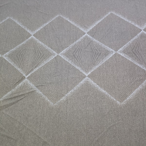 Bamboo charcoal / polyester gray spun yarn mattress knitted fabric OEM factory